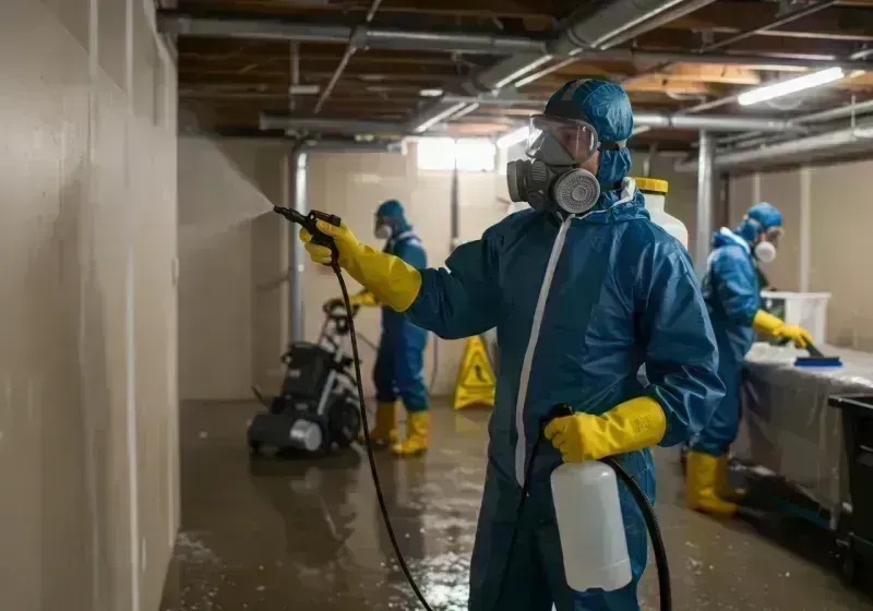 Basement Sanitization and Antimicrobial Treatment process in Benton, IL